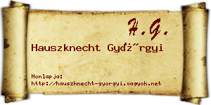 Hauszknecht Györgyi névjegykártya