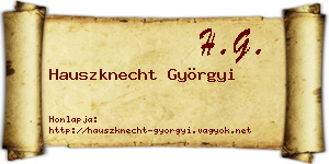 Hauszknecht Györgyi névjegykártya